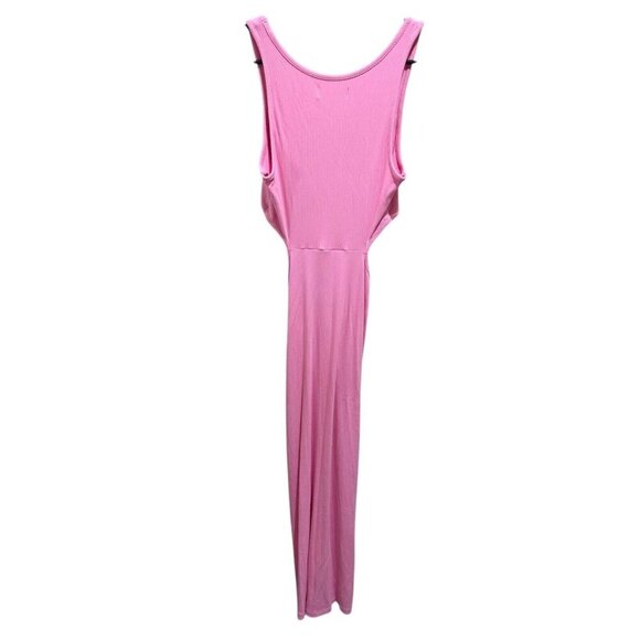 L*Space‎ Skyler Cover Up Dress Size XL Pink Stretch Cut Out Pullover Midi NWT - Picture 9 of 12